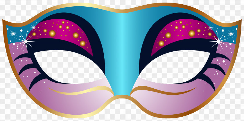 Blue And Pink Carnival Mask Clip Art Image Mardi Gras Masquerade Ball PNG