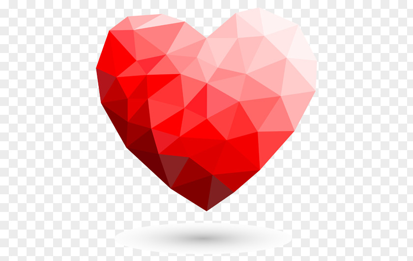 Geometric Heart Red Royalty-free PNG