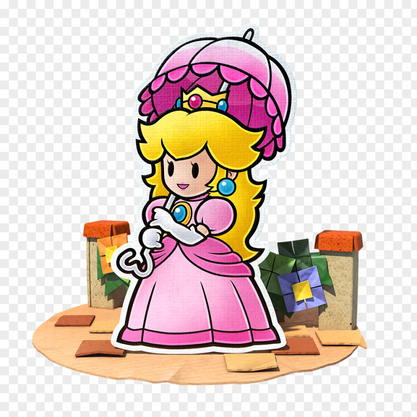 Peach Princess Paper Mario: Color Splash Toad PNG