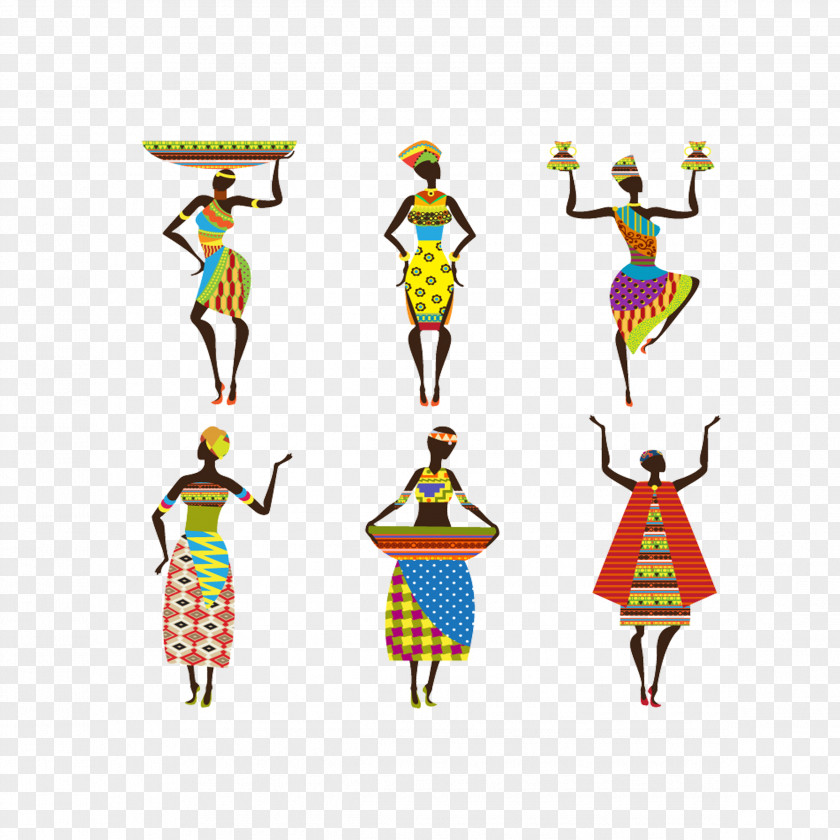 African Woman Design Art Illustration PNG