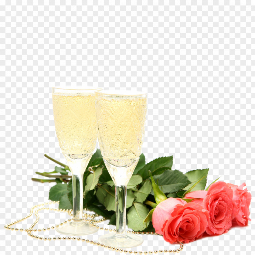 Champagne Rosé Birthday Greeting & Note Cards Gift PNG
