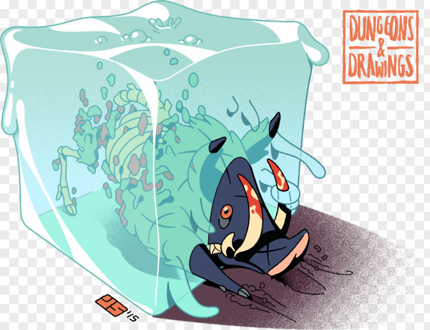 Dungeons And Drawings & Dragons Gelatinous Cube Monster PNG