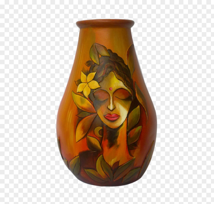 Vase Ceramic Flowerpot Paint Terracotta PNG