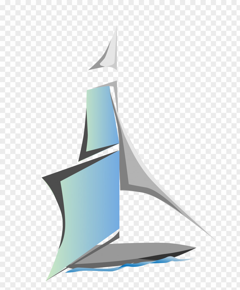 Vector Blue Smooth Sailing Ship Adobe Illustrator Illustration PNG