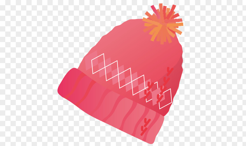 Winter Pink Hat Illustration. PNG