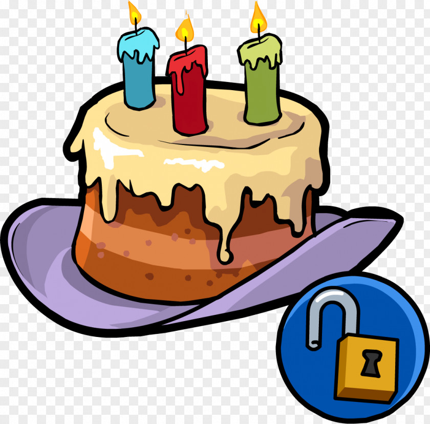Birthday Hat Club Penguin Cake Party PNG