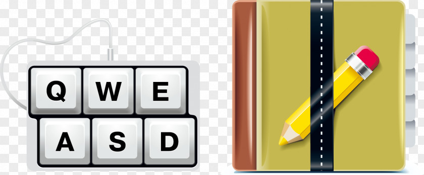 Book And Pencil Material Computer Keyboard Icon PNG