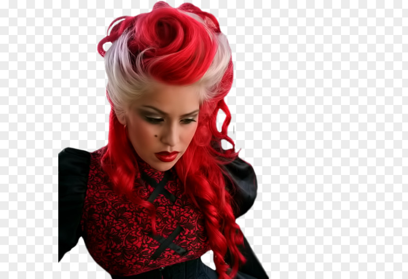 Hair Hairstyle Human Color Red Coloring PNG