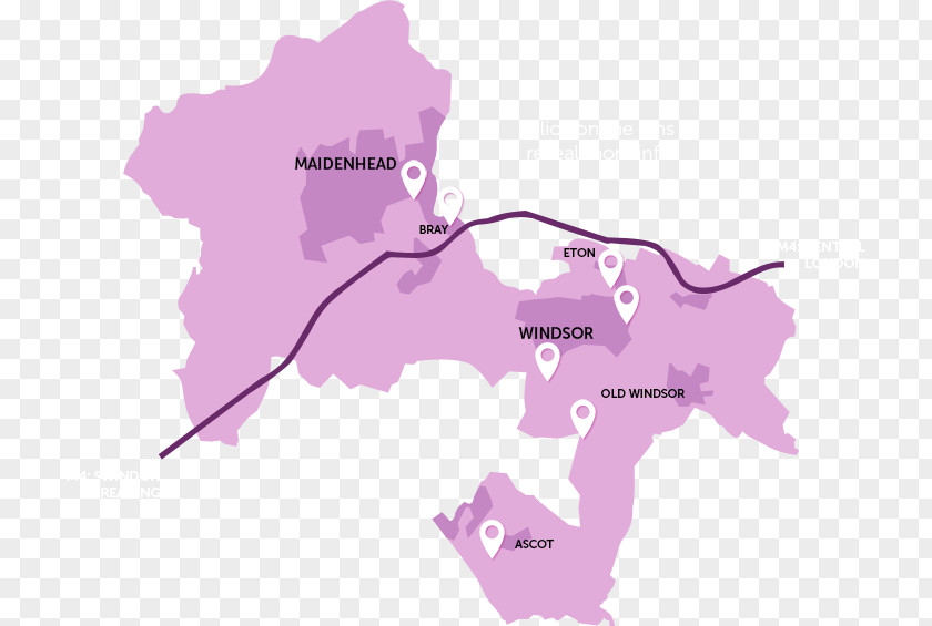 Idyllic Borough Of Wokingham The Royal Windsor & Maidenhead Castle Map PNG
