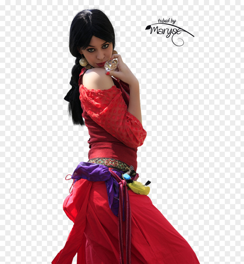 Gipsy Shoulder Maroon Costume PNG