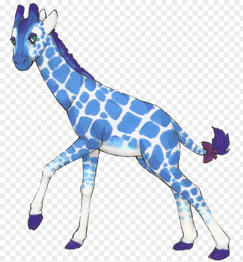 Giraffe Blue Day Spa Salon Drawing Clip Art PNG