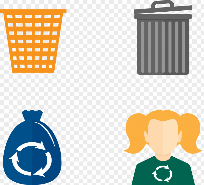 Grid Trash Can Recycling Waste Icon PNG