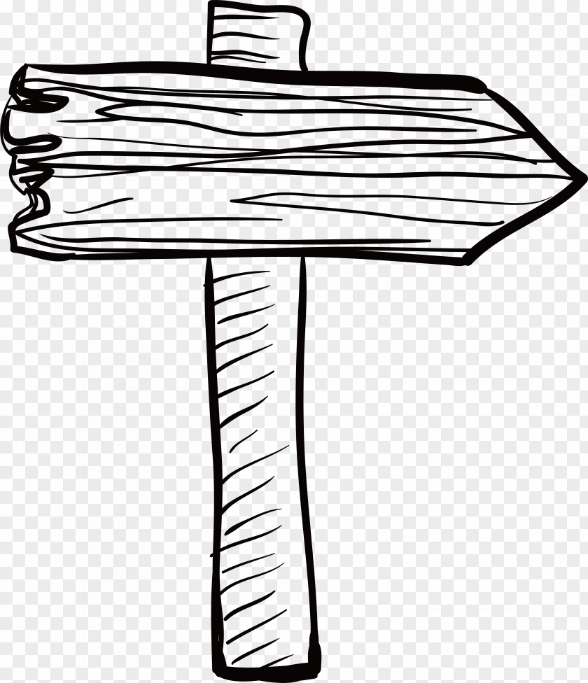 Hand Drawn Direction Card Drawing Line Art PNG