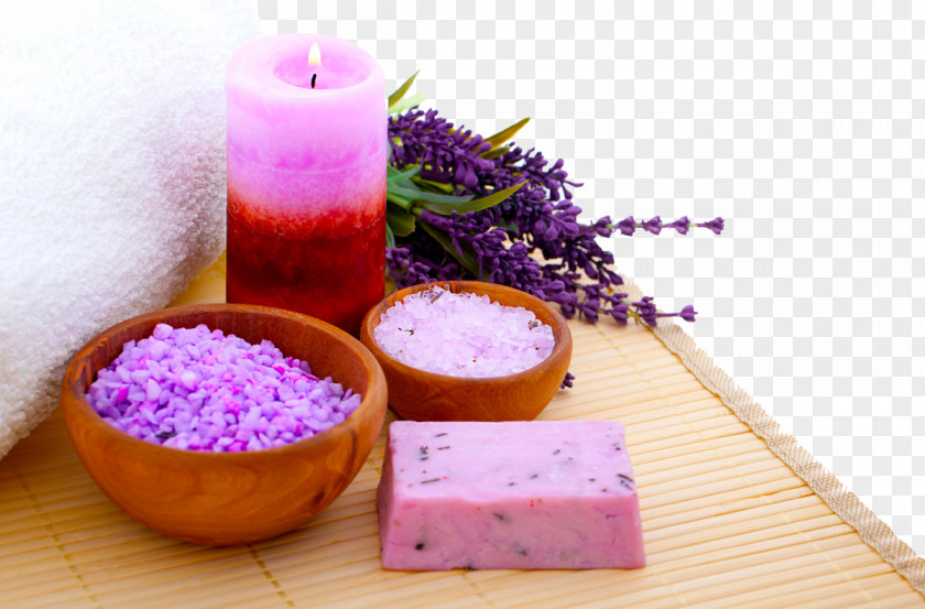 SPA Supplies On The Table Day Spa Beauty Cosmetics Soap PNG