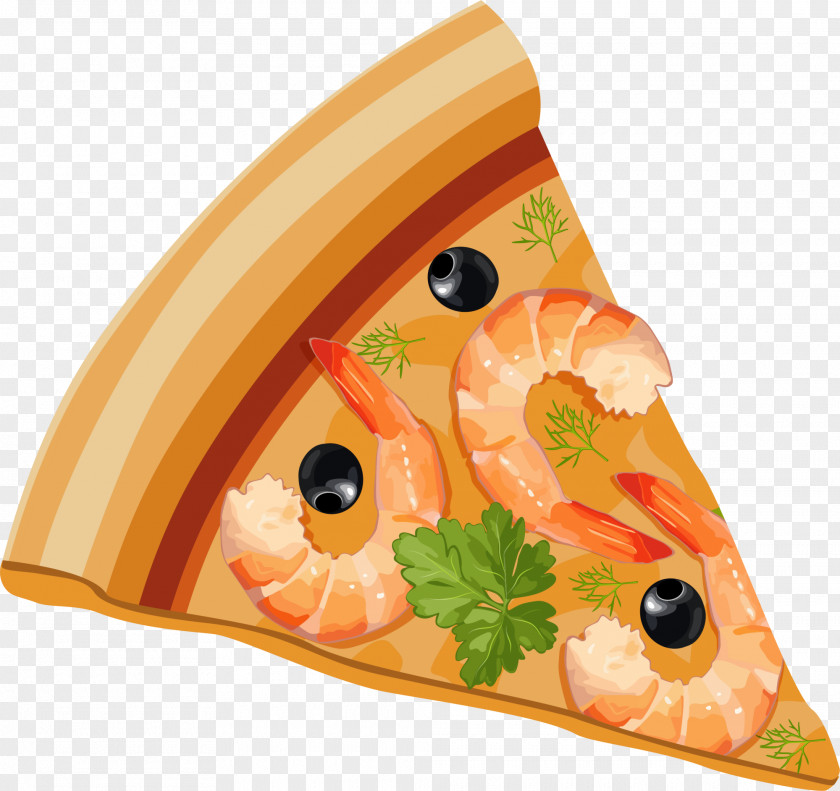 Yellow Shrimp Pizza Food Clip Art PNG