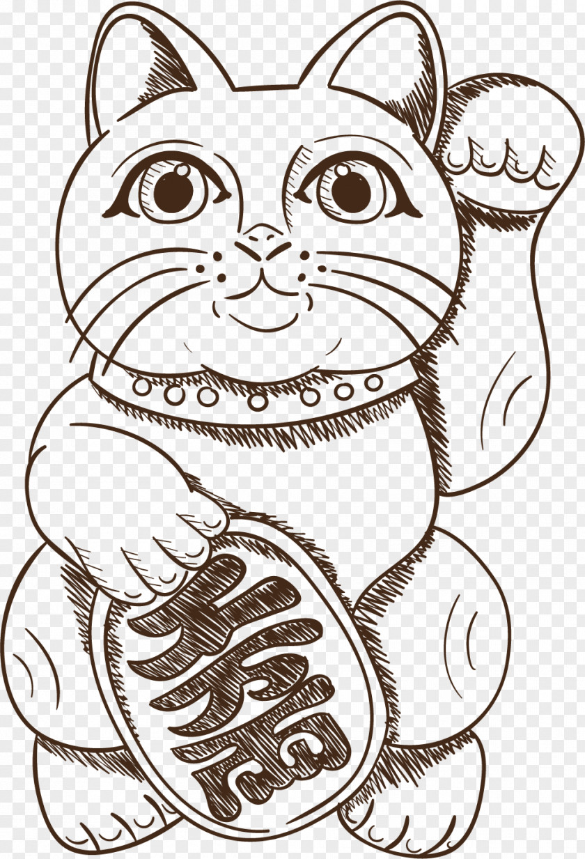 Lucky Cat Vector Elements Culture Of Japan Clip Art PNG