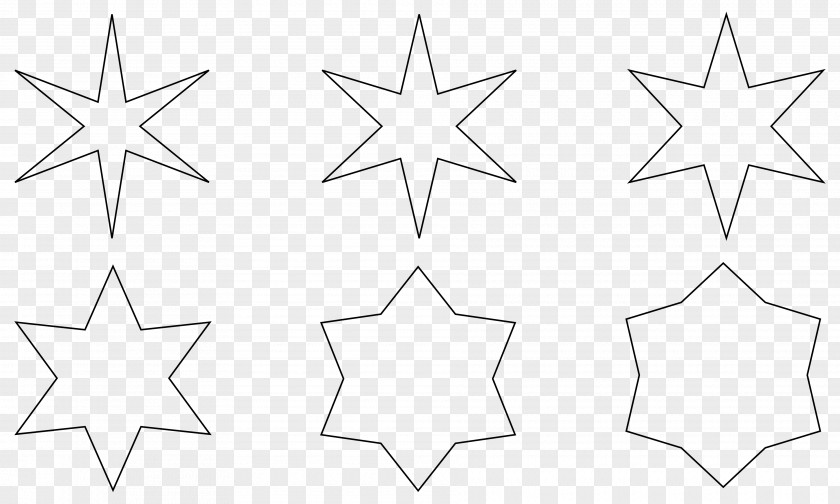 5 Star Triangle Circle Monochrome PNG