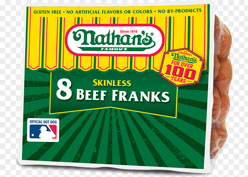 Coney Island Hot Dog Nathan's Famous Barbecue Bacon Beef PNG