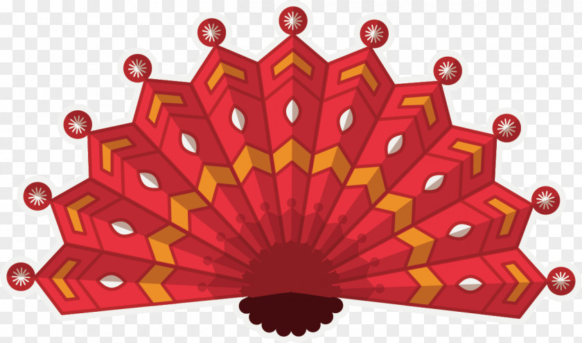 Creative Image Red Fan Euclidean Vector PNG