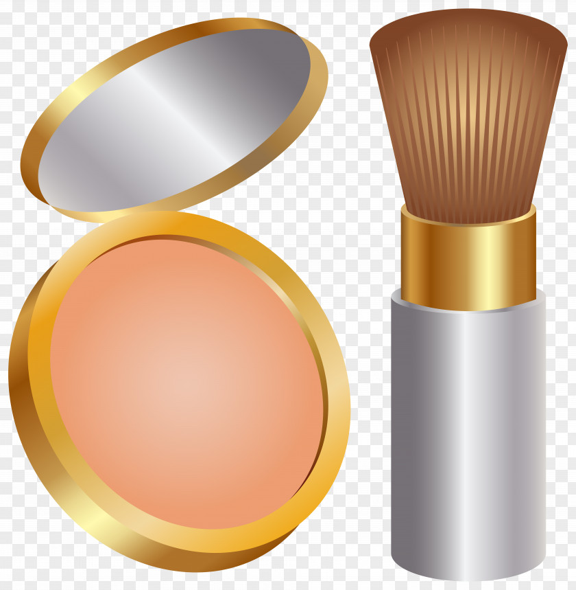 Face Powder And Brush Transparent Clip Art Image Cosmetics PNG