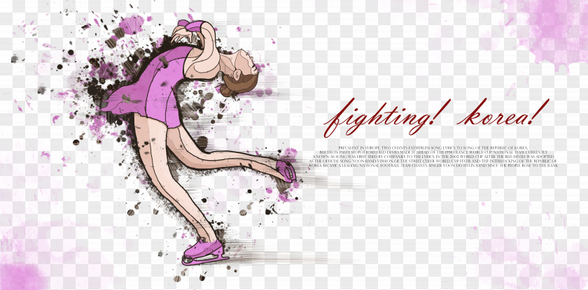 Figure Skating Hand-drawn Illustration Design Psd Material Creative Movement Sport Poster PNG