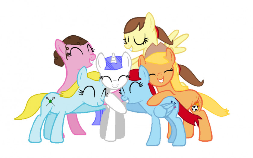 Group Of Friends Hugging Clipart Pony Cartoon Hug Clip Art PNG