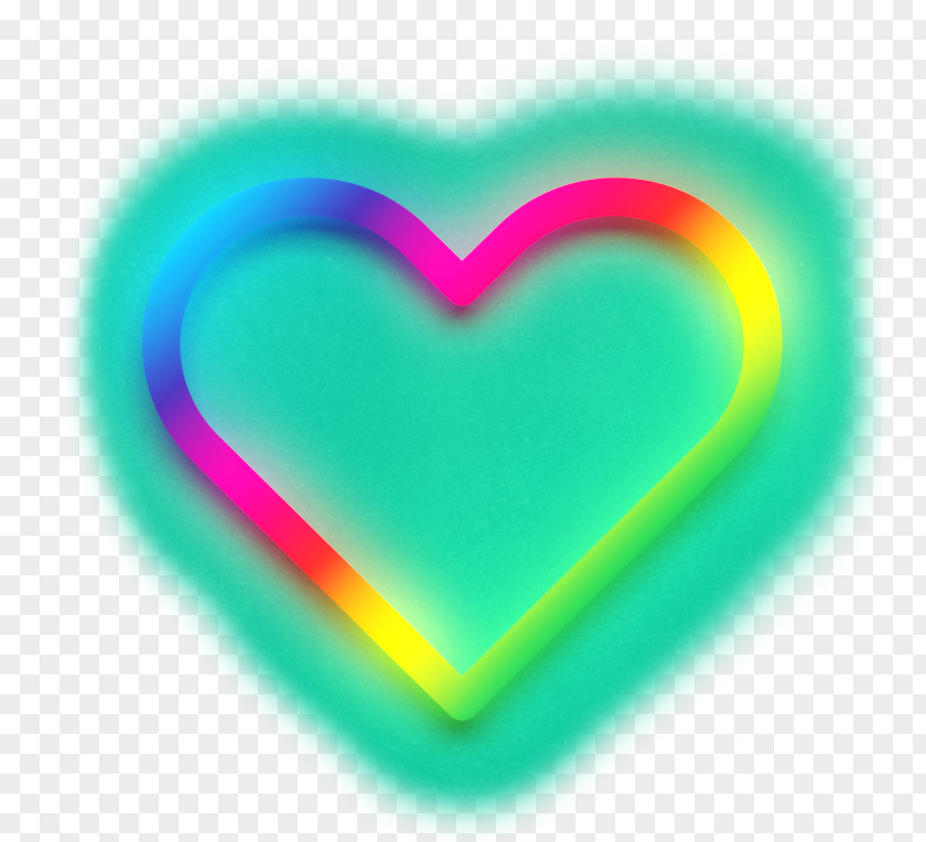 Heart Neon Sign Visual Merchandising PNG