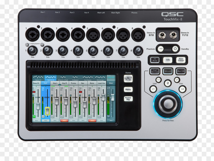 Microphone QSC TouchMix-8 Audio Mixers Products TouchMix-16 PNG