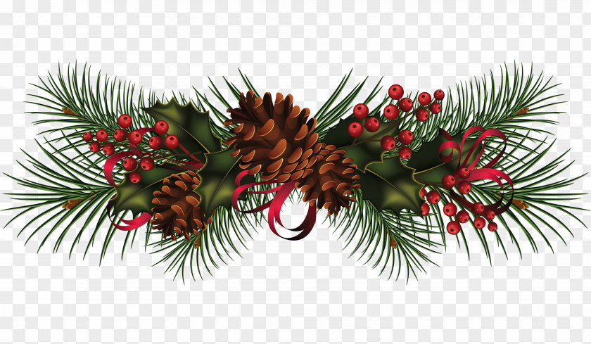 Pine Cone Decoration Image Christmas Garland Wreath Clip Art PNG