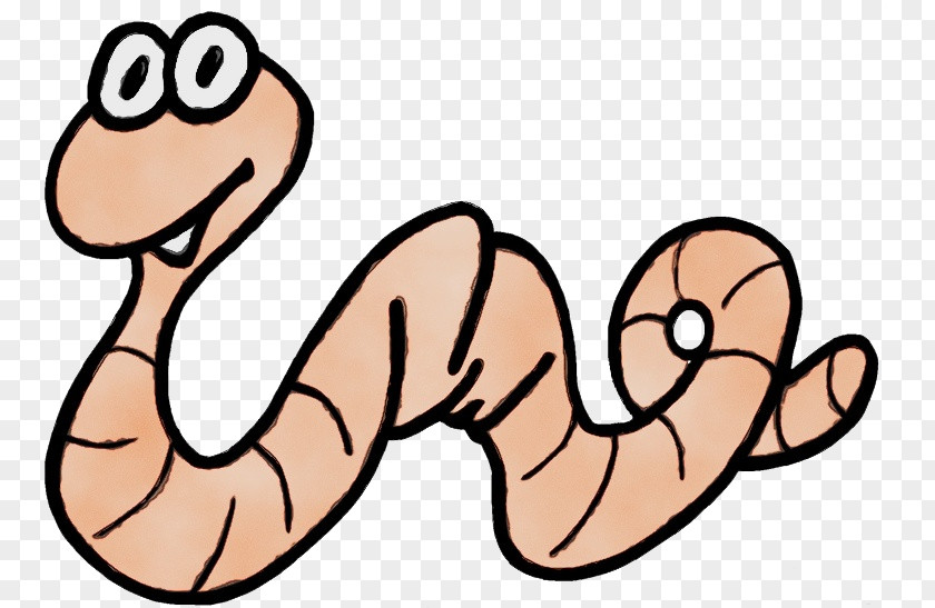 Tail Earthworm Cartoon Clip Art Terrestrial Animal Line Figure PNG