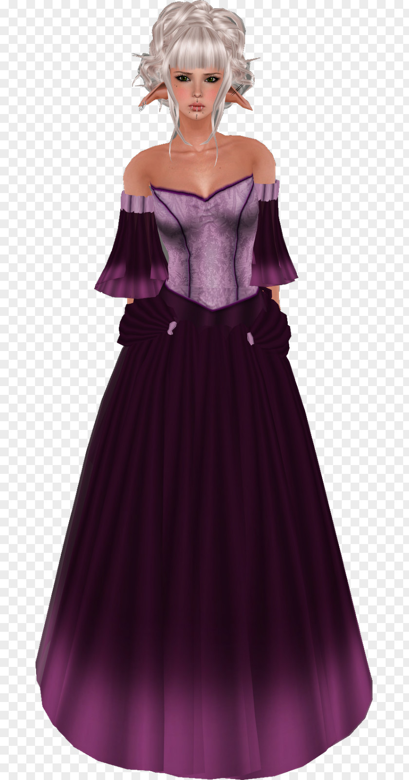 Dress Gown Cocktail Satin PNG