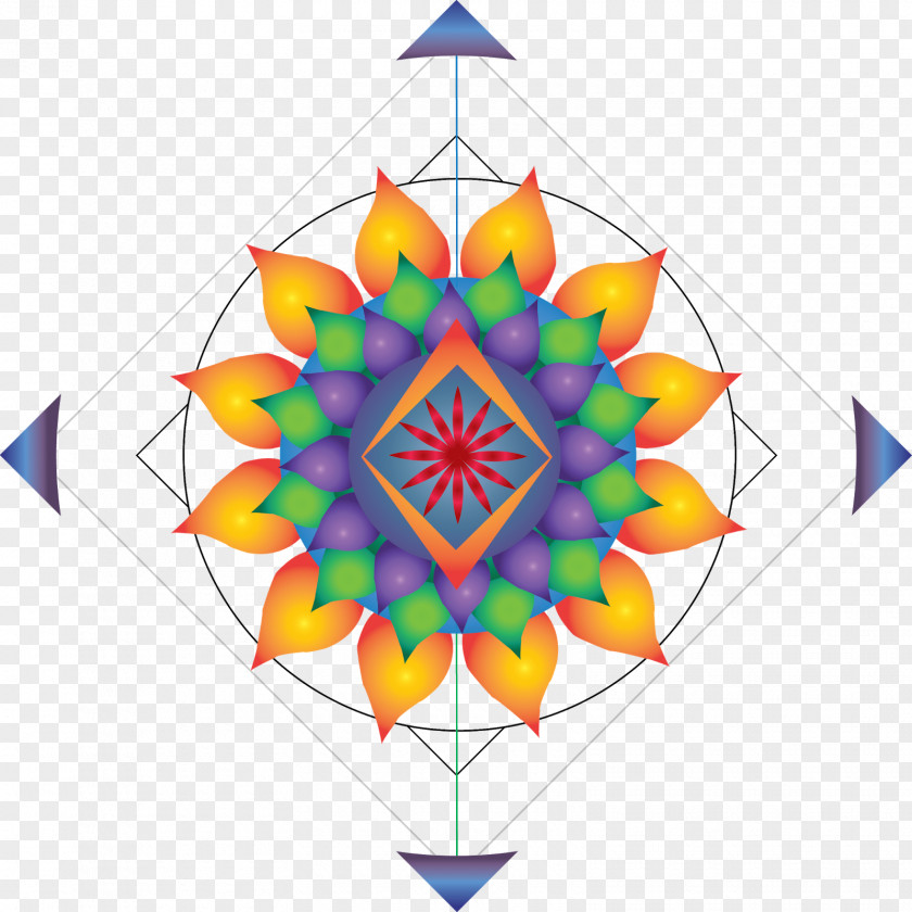 Kaleidoscope Symmetry Building Cartoon PNG