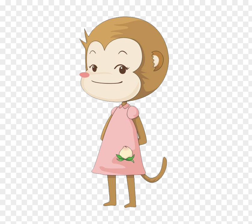 Cute Golden Monkey Snub-nosed Clip Art PNG