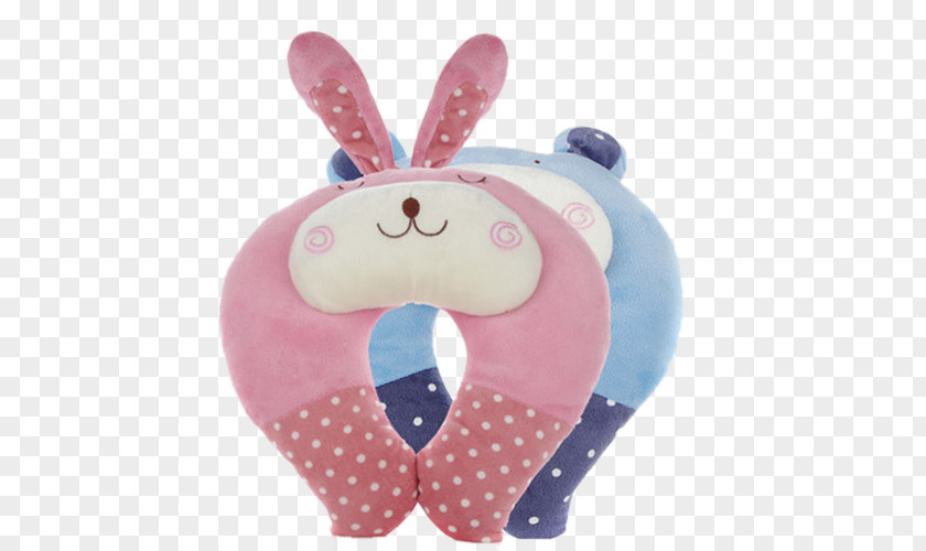 Cute Rabbit U-pillow Throw Pillow Neck Cushion PNG