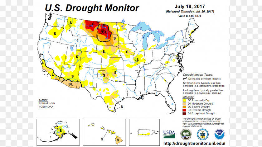 Drought United States Monitor Western 2012–13 North American 2017–18 Winter PNG