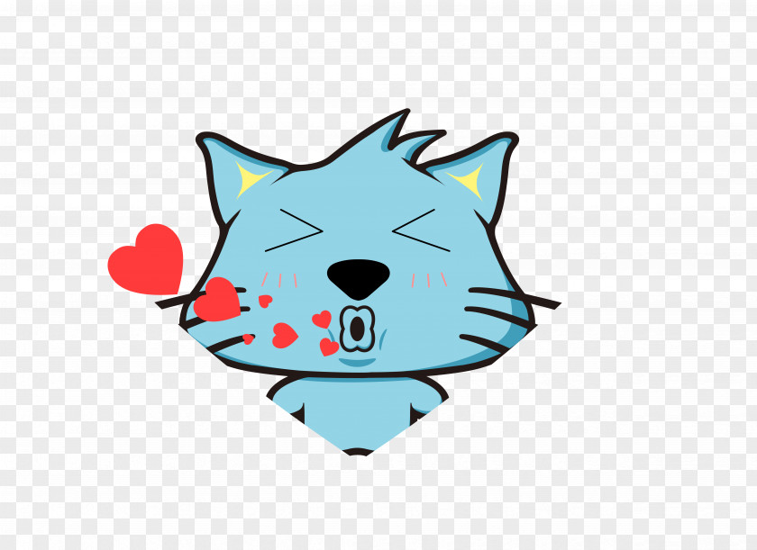 Kiss Cute Cat With Three Legs Adobe Illustrator PNG