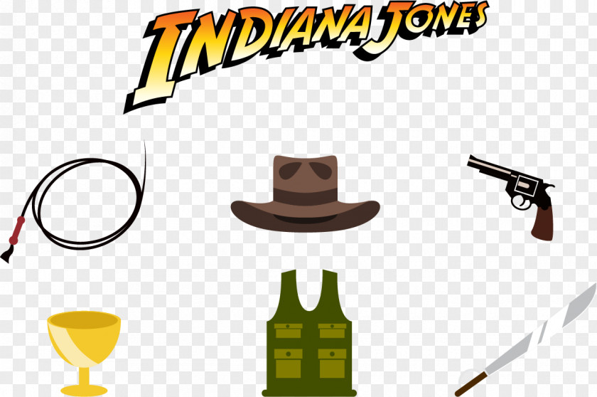 Vector Hat Vest Whip Indiana Jones Calculus PNG