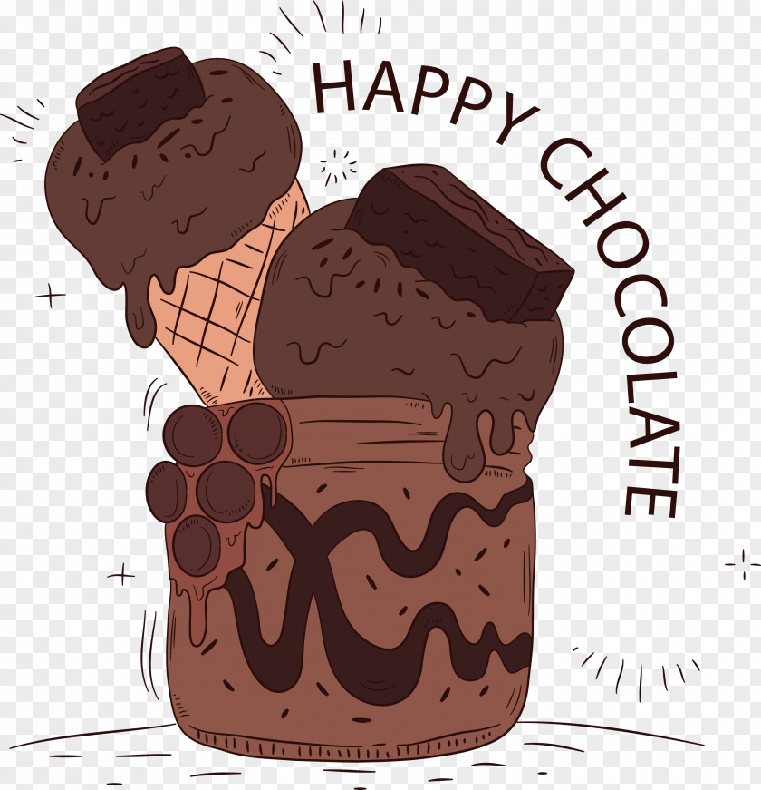 Chocolate Ice Cream Cake Cones PNG