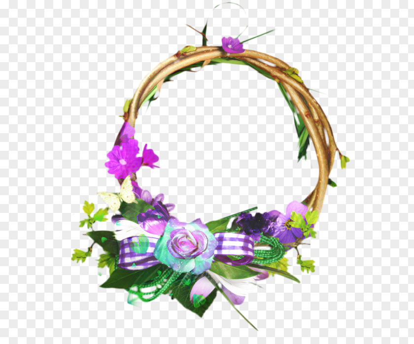 Crown Hair Accessory Purple Flower Wreath PNG
