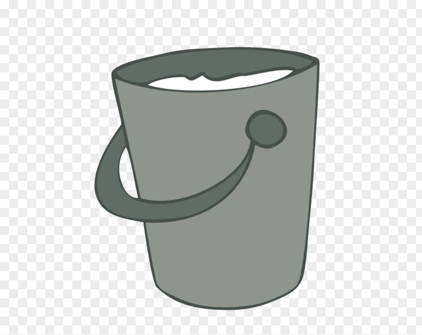 Iron And Fresh Milk Drawing Bucket Photography PNG