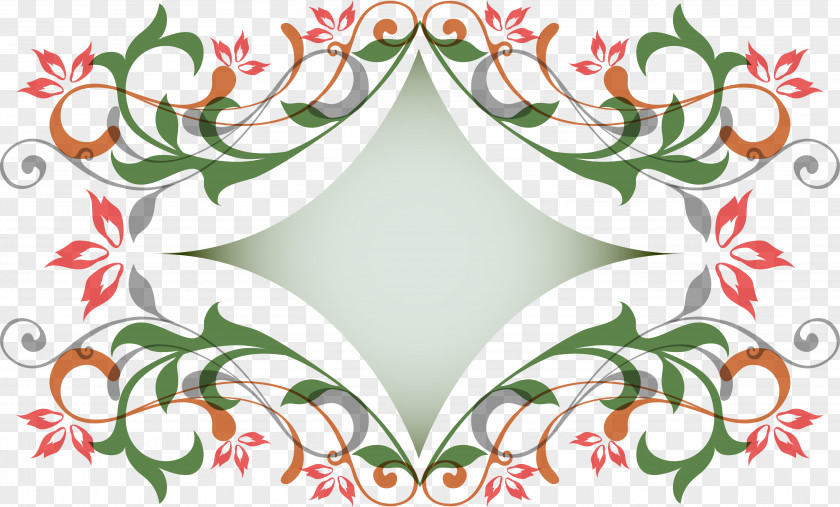 Retro Palace Pattern Floral Design Euclidean Vector PNG