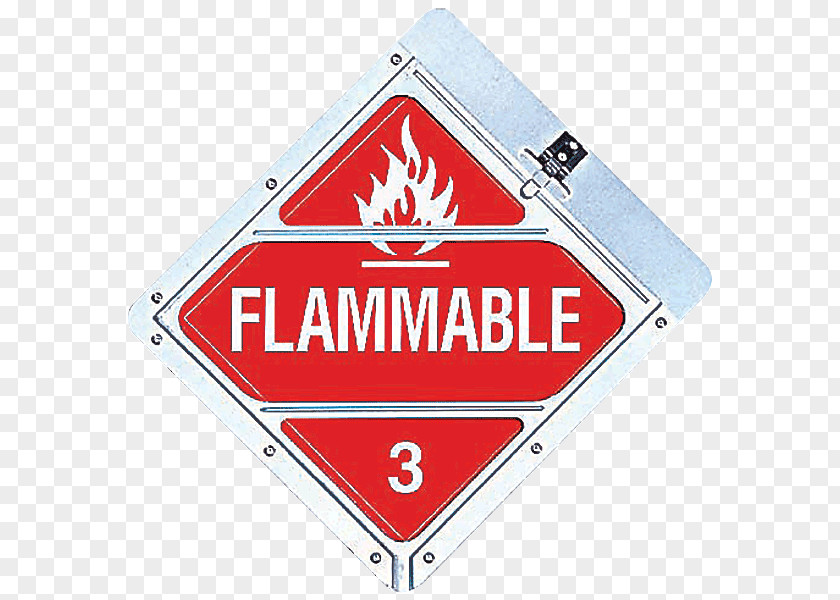Traffic Cone Holder HAZMAT Class 3 Flammable Liquids Dangerous Goods Placard U.S. Department Of Transportation PNG