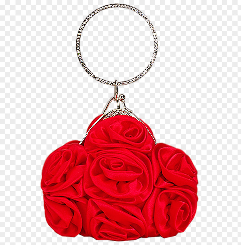 Wedding Garden Roses Handbag Red PNG