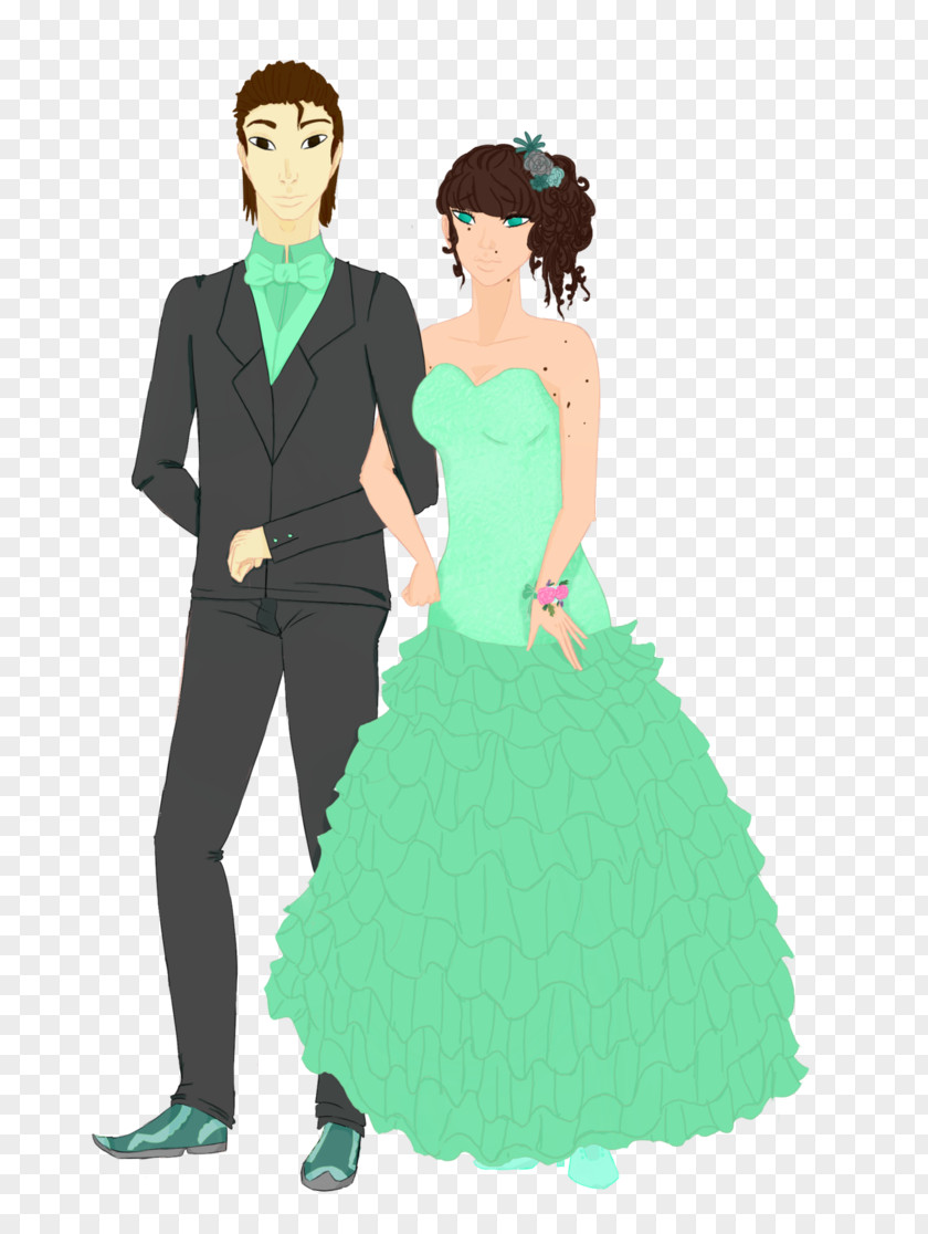 Calico And Odessa Railroad Gown Green Shoulder Formal Wear PNG