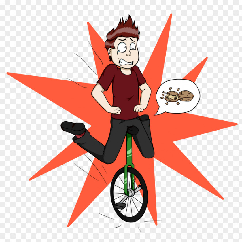 Cartoon Unicycle Vehicle Character Clip Art PNG
