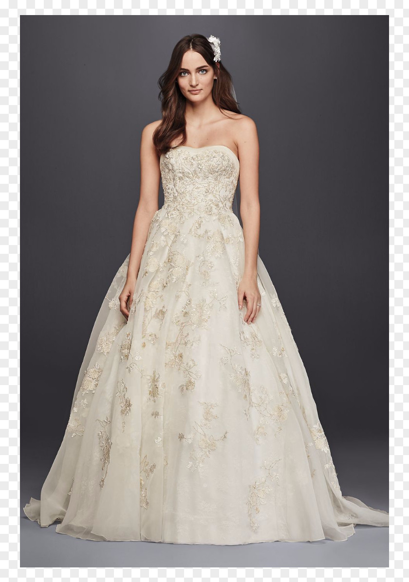 Dress Wedding Ball Gown David's Bridal Neckline PNG