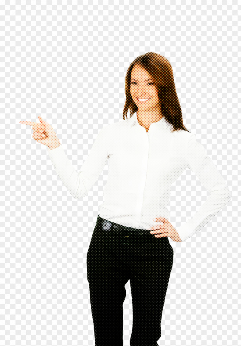 Hand Shirt White Clothing Arm Standing Sleeve PNG