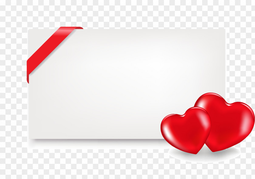 Vector Heart-shaped Ribbon Border Heart Love Euclidean Template PNG