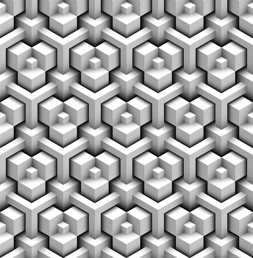 3D Stereoscopic Geometry Background Three-dimensional Space Hexagon PNG