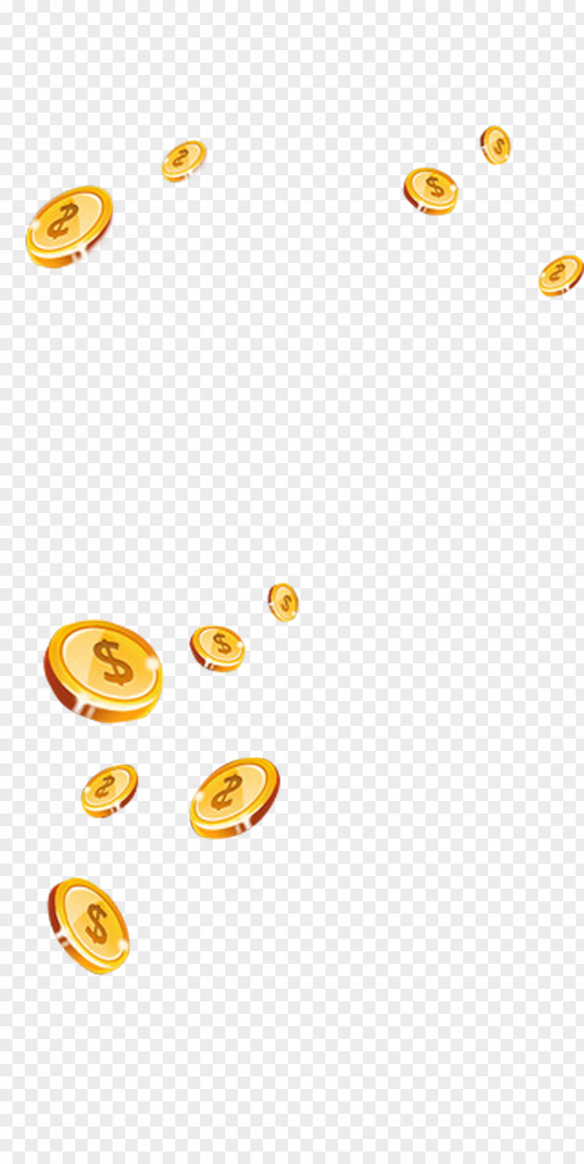 Floating Gold Coin PNG